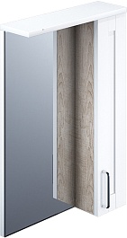 Iddis Зеркальный шкаф Sena 50 белый/светлое дерево – фотография-1